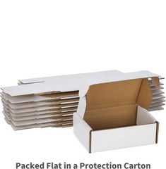 200 Pack 7x4x2 White Corrugated Shipping Mailer Packing Box Boxes 7″ x 4″ x 2″
