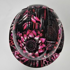 full brim hard hat custom hydro dipped IN PINK LEOPARD DREAMCATCHER HOT NEW LOOK
