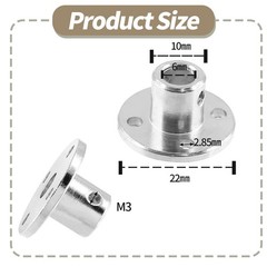 Litoexpe 4 Pieces 6mm Flange Coupling Connector, Rigid Flange Shaft Coupling …