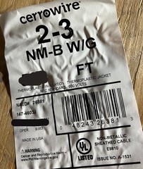 Cerrowire 2-3 NM-B W/G Stranded Copper Wire 50 FT