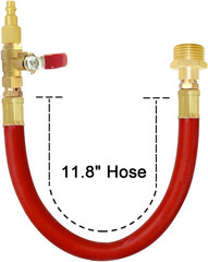 Brass Winterize Blowout Adapter Kit Air Quick Connect to 3/4″ GHT Thread with Ho