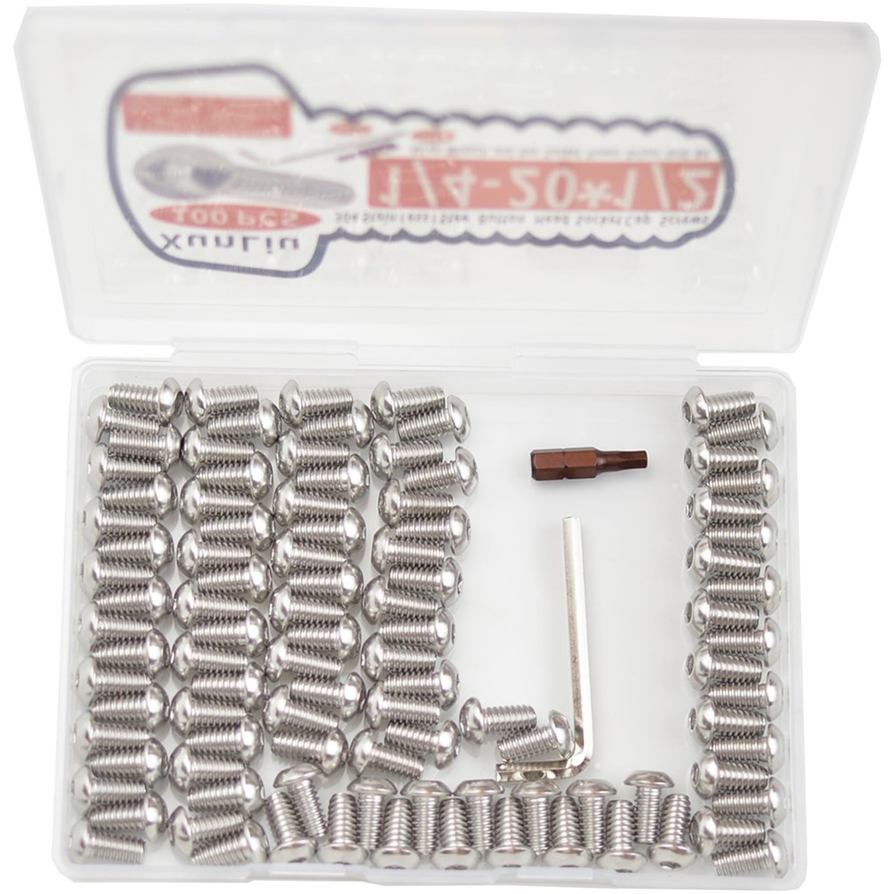 1/4-20X1/2 Button Head Socket Cap Screws, 304 Stainless 1/4-20X1/2, Silver