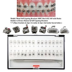 Self Ligating Damon Q Brackets Ceramic Metal Orthodontic Braces Roth MBT 022 345