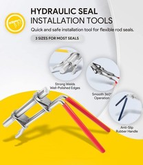 3-Pack Hydraulic Seal Installation & Gland Wrench Kit for Cylinder Repair