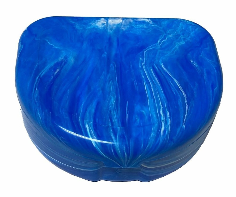 Sedroc Marble Mouthguard Case with Snap Lid for Sports Retainer