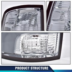 Tail Lights Assembly Rear Smoke No Bulbs Dodge Ram 1500 2500 3500 09-20