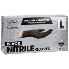 Medium Pack of 100 Black Disposable Nitrile Gloves Food Safe Latex Free 4 Mil