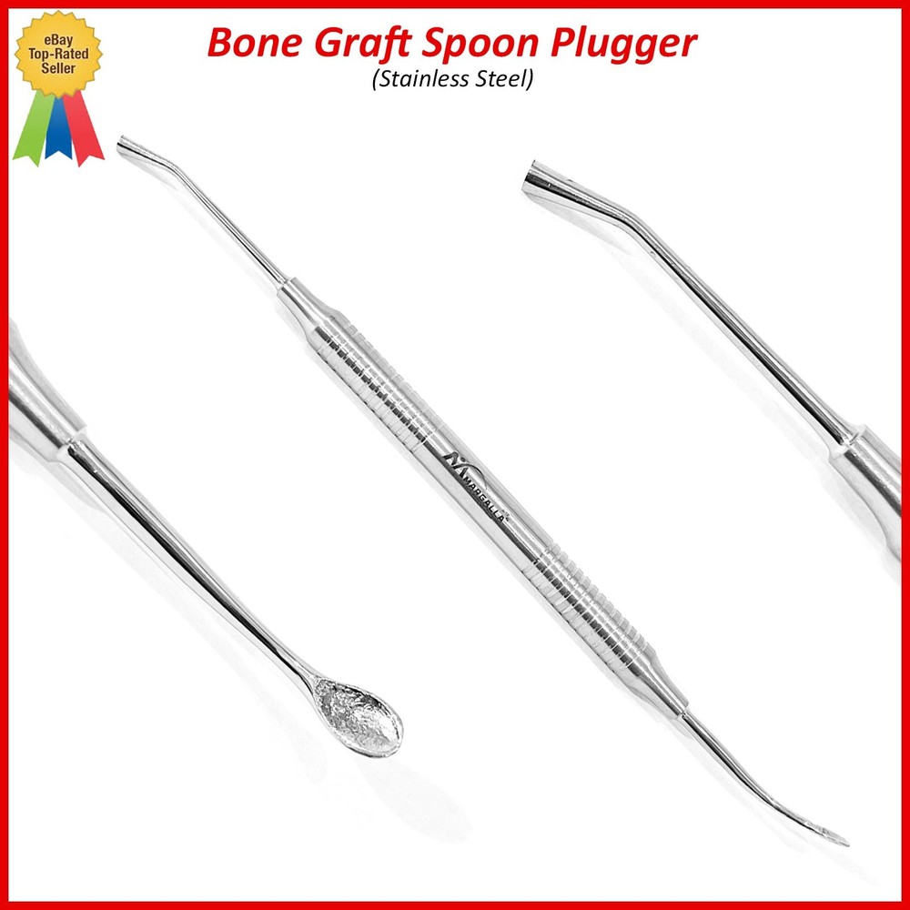 Bone Graft Spoon Plugger Carrier Dental Implantology Packer Compactor 4mm