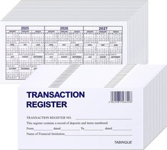 24 Pcs Check Registers for Personal Checkbook, Easy to Read Checkbook Register