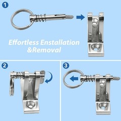 4-Pack 316 Stainless Steel Quick Release Pins for Marine Applications