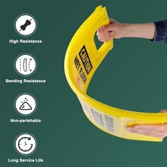 24in Caution Wet Floor Sign, 2 Pack Yellow Bilingual Double-Sided Commercial