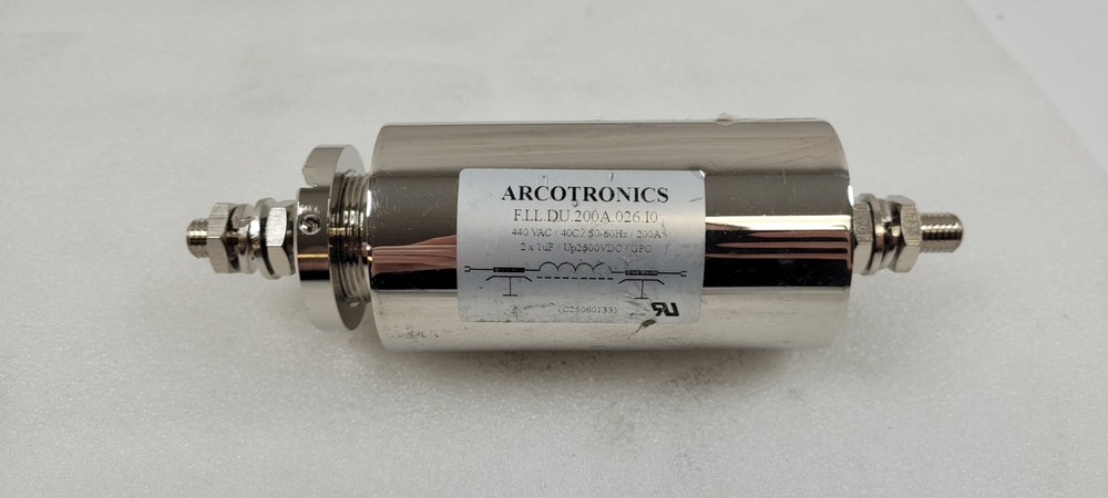 Arcotronics F.LL.DU.200A.026.I0 Filter 440VAC/40C/ 50/60Hz 200A 2x1uF/ UP2500VDC