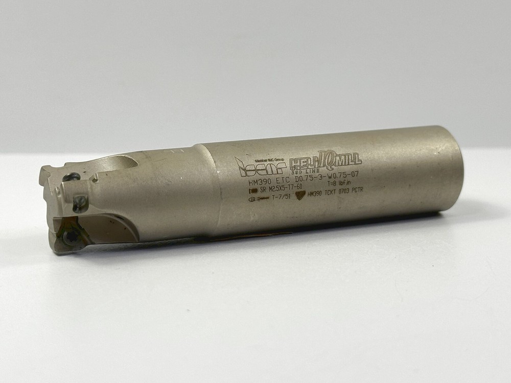 ISCAR HM390 ETC D0.75-3-W0.75-07 | Indexable Milling Holder 3/4″ Shank | NEW 1pc