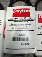 (MIXED LOT OF 14) DAYTON BELTS 6A147T 4L420T 4L250H 6A120G 3L280G 6L243G