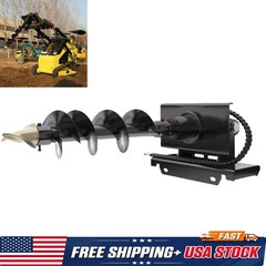 Hydraulic Skid Steer Auger Attachment for Bobcat CAT Kubota Loader Landscaping
