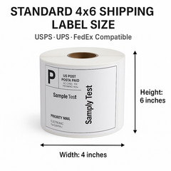 40 Rolls Direct Thermal Labels 4×6 Labels 250/Roll For Zebra 2844 Eltron ZP450