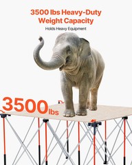 Portable Folding Workstand, 4.15 x 4.15 ft Collapsible Workbench, 3500 lbs Weigh