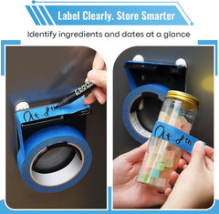 Kitchen Tape Dispenser for Labeling, Fits 0.94″ Painter’S Tape (3″ Core), Wall M