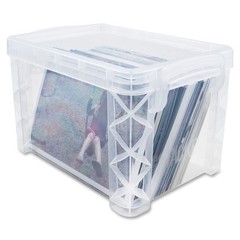 Heavy Duty Clear Storage Box W/ Stackable Design For Craft Supplies