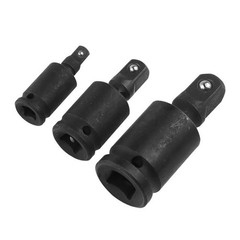 3PCS Impact Rated Universal Joint Socket Set 1/4″ 3/8″ 1/2″ Drive Swivel Adapter