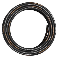 VEVOR Hydraulic Hose 100ft Coiled Hydraulic Hose 1/2″ SAE W.P. PSI4000 R2 Steel
