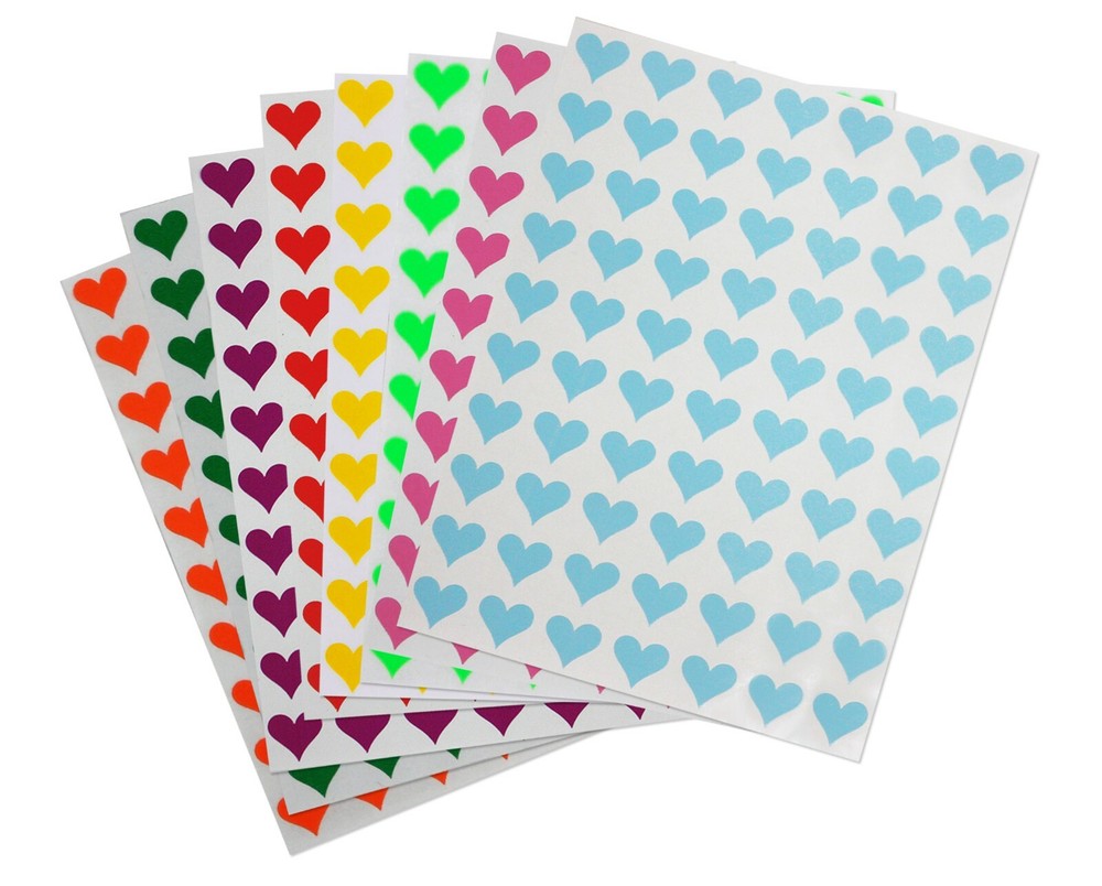 Scrapbooking Sticker Heart 0.5 Inch 13mm Valentines Day Stickers for Decoration