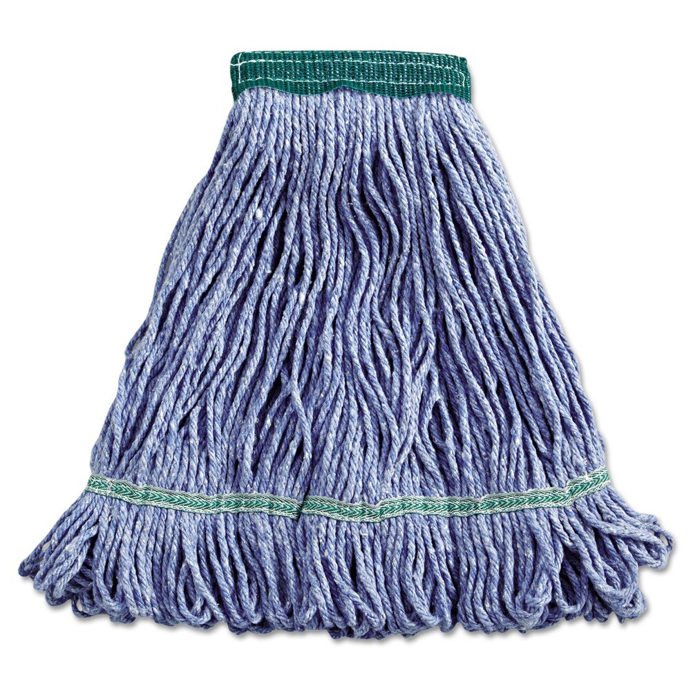 Boardwalk 502BLEA 5 in. Super Loop CO/SYN Fiber Wet Mop Heads – Blue, Medium New