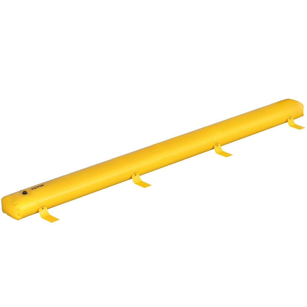 Yellow Flood Barrier: 24ft L x 20in W x 12in H PVC Water Diversion Tube