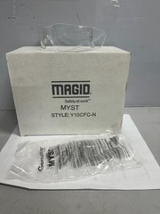 (BOX OF 12) Magid Y10CFC-N Wrap around Clear Polycarbonate Safety Glasses