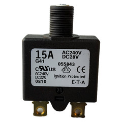 ETA Thermal Circuit Breaker, 1658 Series, 15 A, 1 Pole Push to reset, NEW