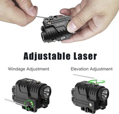 Green Beam and Flashlight for Pistol, Rechargeable Laser Light Combo