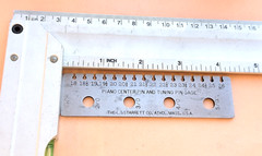 Rare Antique The L.S. Starrett Co. Hardened Steel Piano Center & Tuning Pin Gage