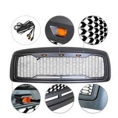ABS Upper Front Grille Charcoal Amber LED 02-05 Ram 1500 2500 3500