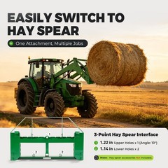 4000lbs Pallet Fork Frame 2″ Receiver Hitch Skid Steer For John Deere Loader