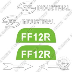 FF Industrial FF12R Decal Kit Mini Excavator – 7 YEAR OUTDOOR 3M VINYL!