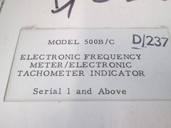 Hewlett Packard, Model 500B/C, Electronic Frequency Meter, Operating Manual, Use