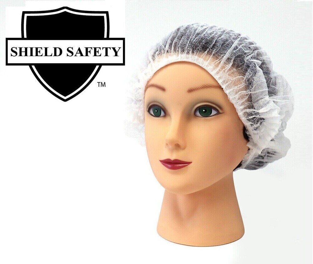 Polypropylene Hair Mob Cap, Latex Free, White, 21 Inch, 2000 Pack