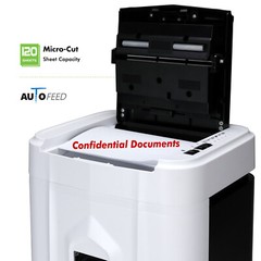 Aurora AU120MB 120-Sheet Micro-Cut Paper Shredder/30 Minutes (White/Black)