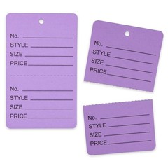 1000 Qty Unstrung Colored Large Price Tags w/Perforated Stub