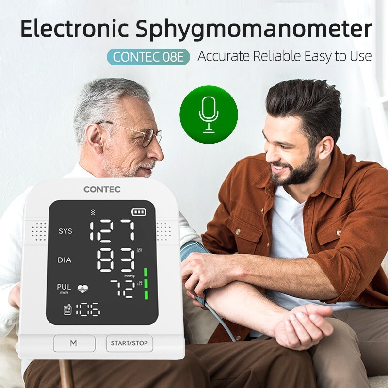 Digital Voice Arm Blood Pressure Monitor Heart Rate BP Meter Tester with Memory