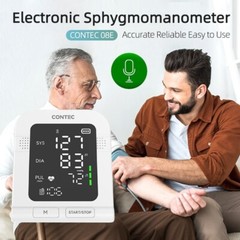 Digital Voice Arm Blood Pressure Monitor Heart Rate BP Meter Tester with Memory