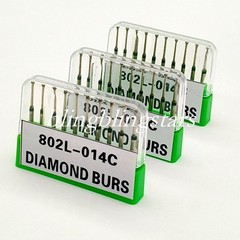 10 Burs/Box Dental Endodontic 802L/014C N3SC Coarse Grit Multi-Use Diamond Burs