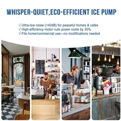 YSP2PJDVF1 Commercial Ice Maker Water Pump | Quiet 110V 2W Matte Black