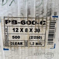 (500-Pack) Pitt Plastics 1.2 MIL Clear Poly Bags 12″ x 8″ x 30″ Deep/Long/Tall