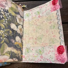 Fairy Junk Journal Silver Pink Boho Woodland Grungy Softcover 3 Signatures
