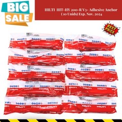 HILTI (10 Und) HIT HY 200-R V3ADHESIVE ANCHOR 11.1 fl oz/330ml EXP. 05/28/2025