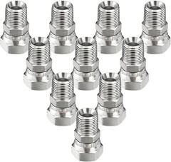 1/2″ NPSM Female x 1/2″ NPTF Male Hydraulic Hose End Swivel Fittings Kit 10Pack