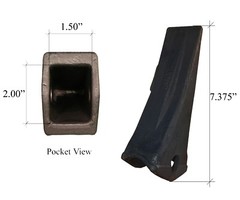 10- H&L Style Bucket Teeth with pins – 2400, 24, 240, 077-2832, 240pn