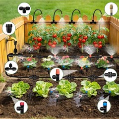 230FT Drip Irrigation System for Garden with 38pcs Adjustable Copper Nozzles …