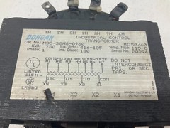 Dongan NSC-30H6-0960 Industrial Control Transformer 750 KVA 1 Phase NSC (TBI)